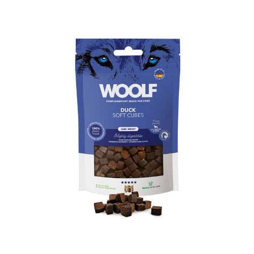 Woolf Cubes Snack Semihúmedo Pato (100g)