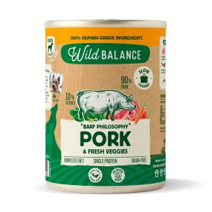 Lata de Cerdo con verduras frescas para Perros (400gr) - Wild Balance
