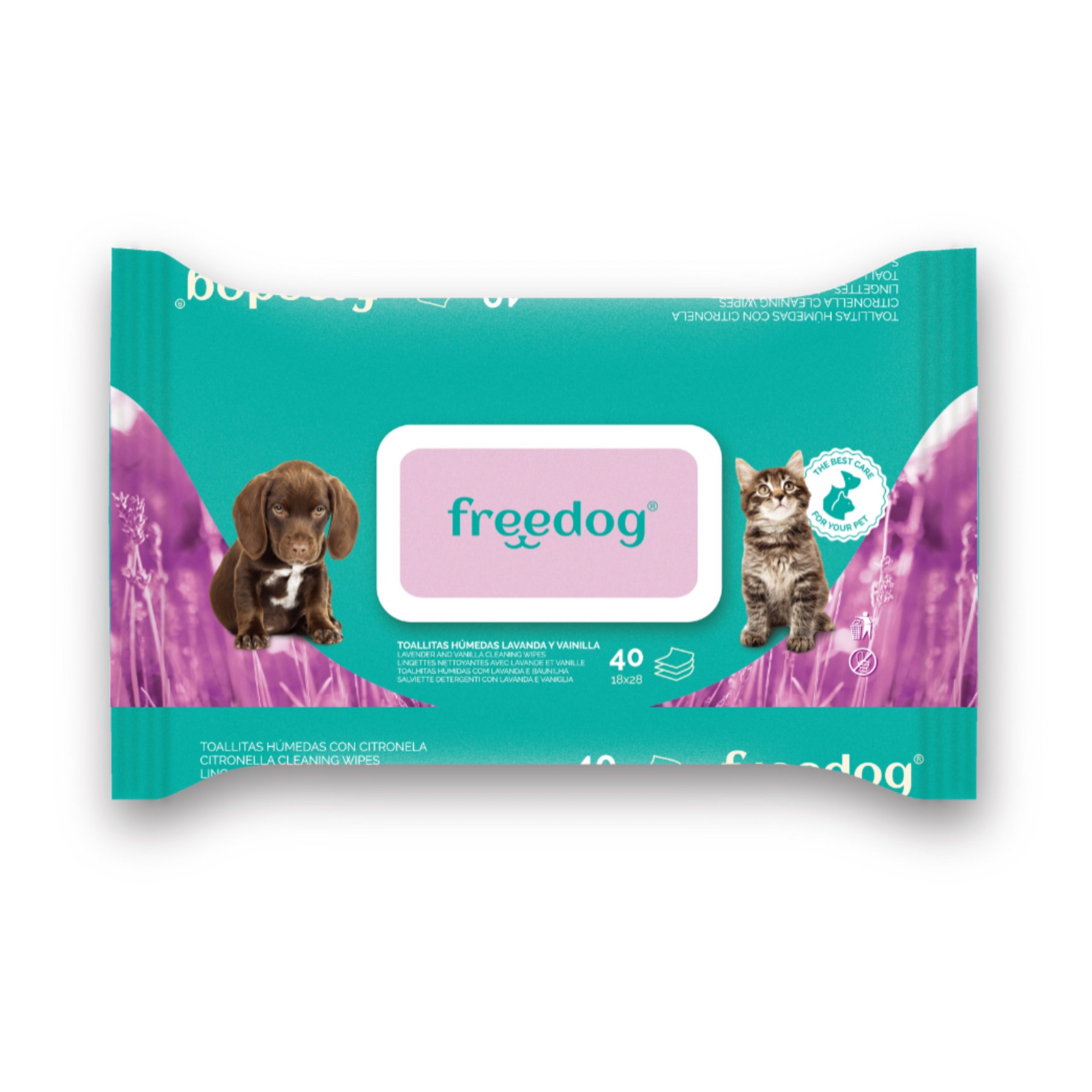 Freedog - Toallitas Húmedas Lavanda y Vainilla