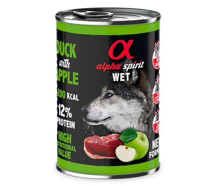 Comida húmeda de Pato con Manzana (400g)