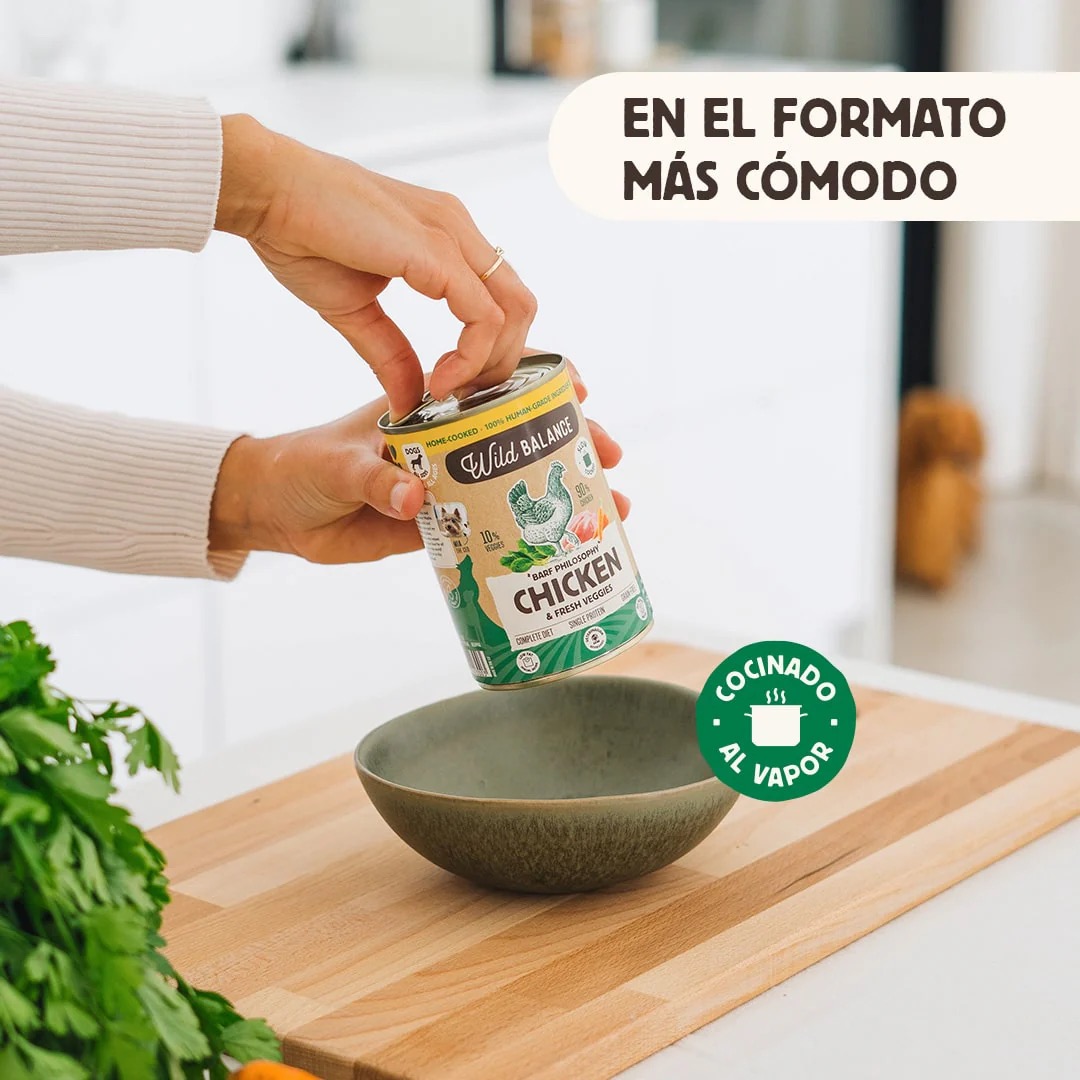 Lata de Pollo con verduras frescas para Perros (400gr) - Wild Balance - Imagen 3