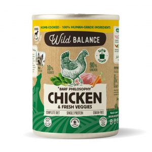 Lata de Pollo con verduras frescas para Perros (400gr) - Wild Balance