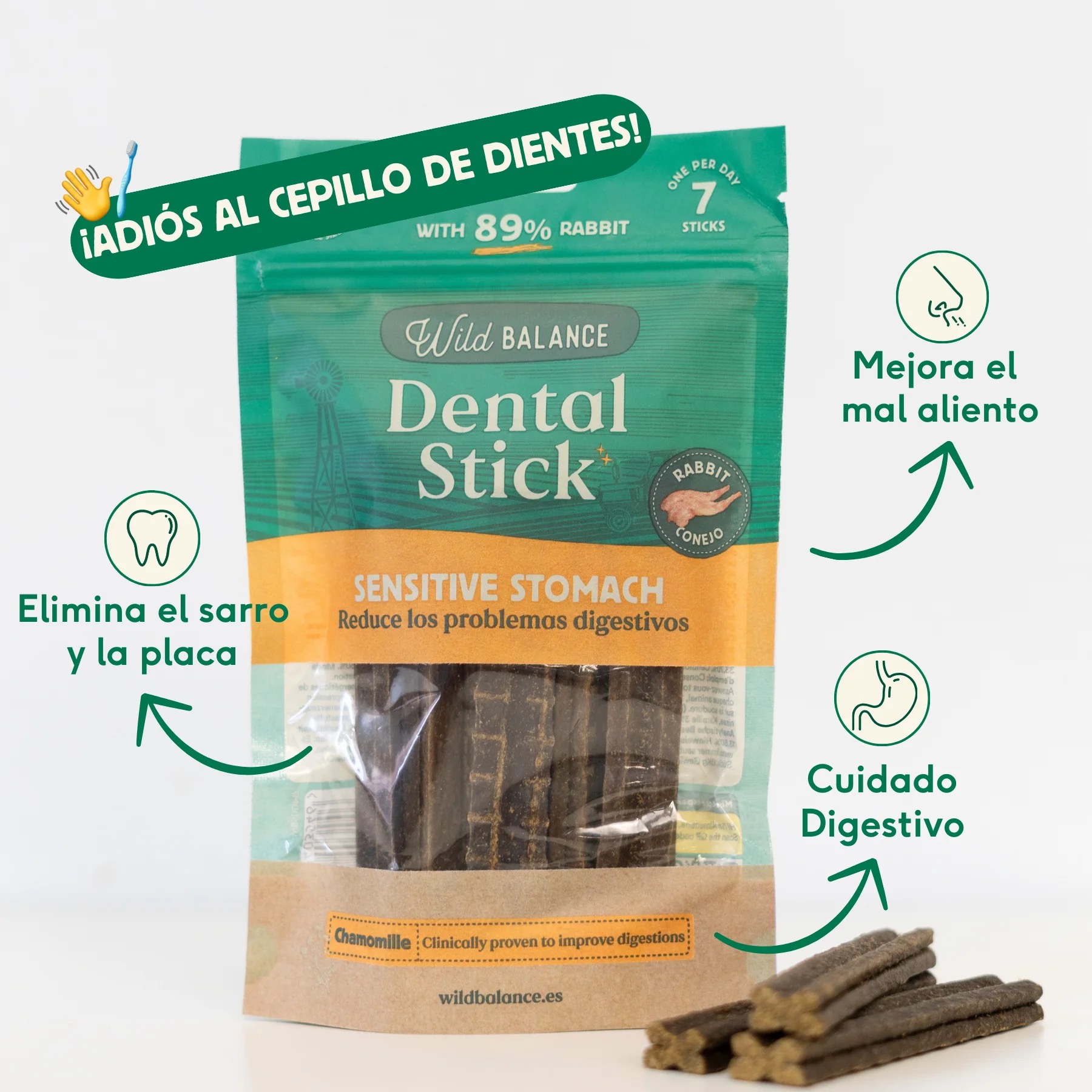 Stick Dental Sensitive Stomach - Wild Balance - Imagen 2