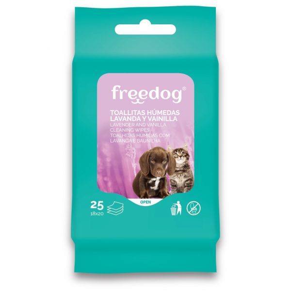 Freedog - Toallitas Húmedas Lavanda y Vainilla (pocket)