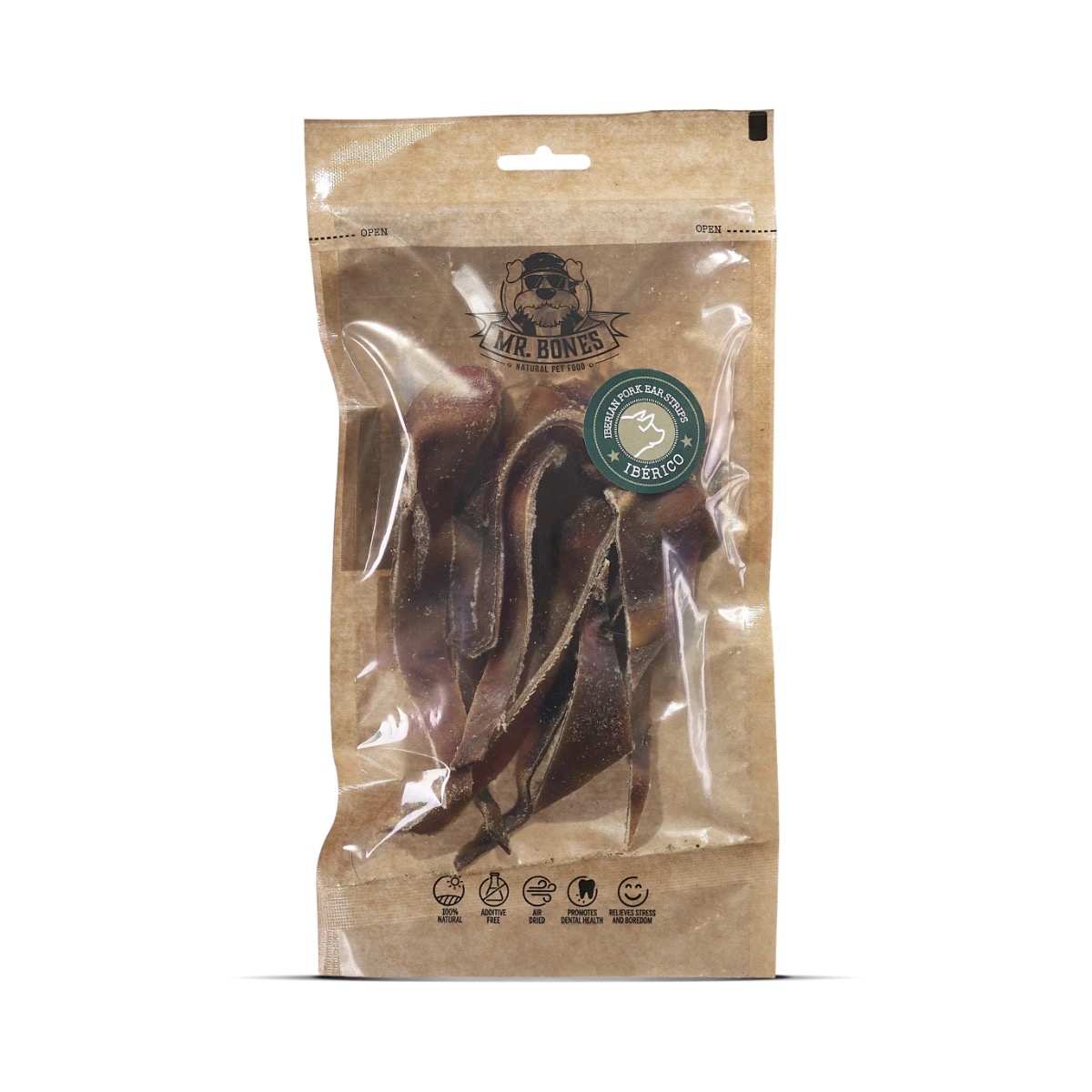 Oreja de Cerdo Ibérico en Tiras para Perro - Snack Dental