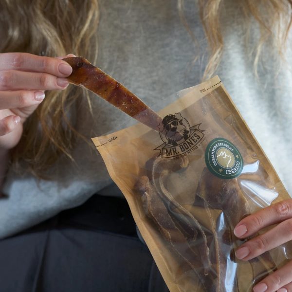 Oreja de Cerdo Ibérico en Tiras para Perro - Snack Dental - Imagen 2