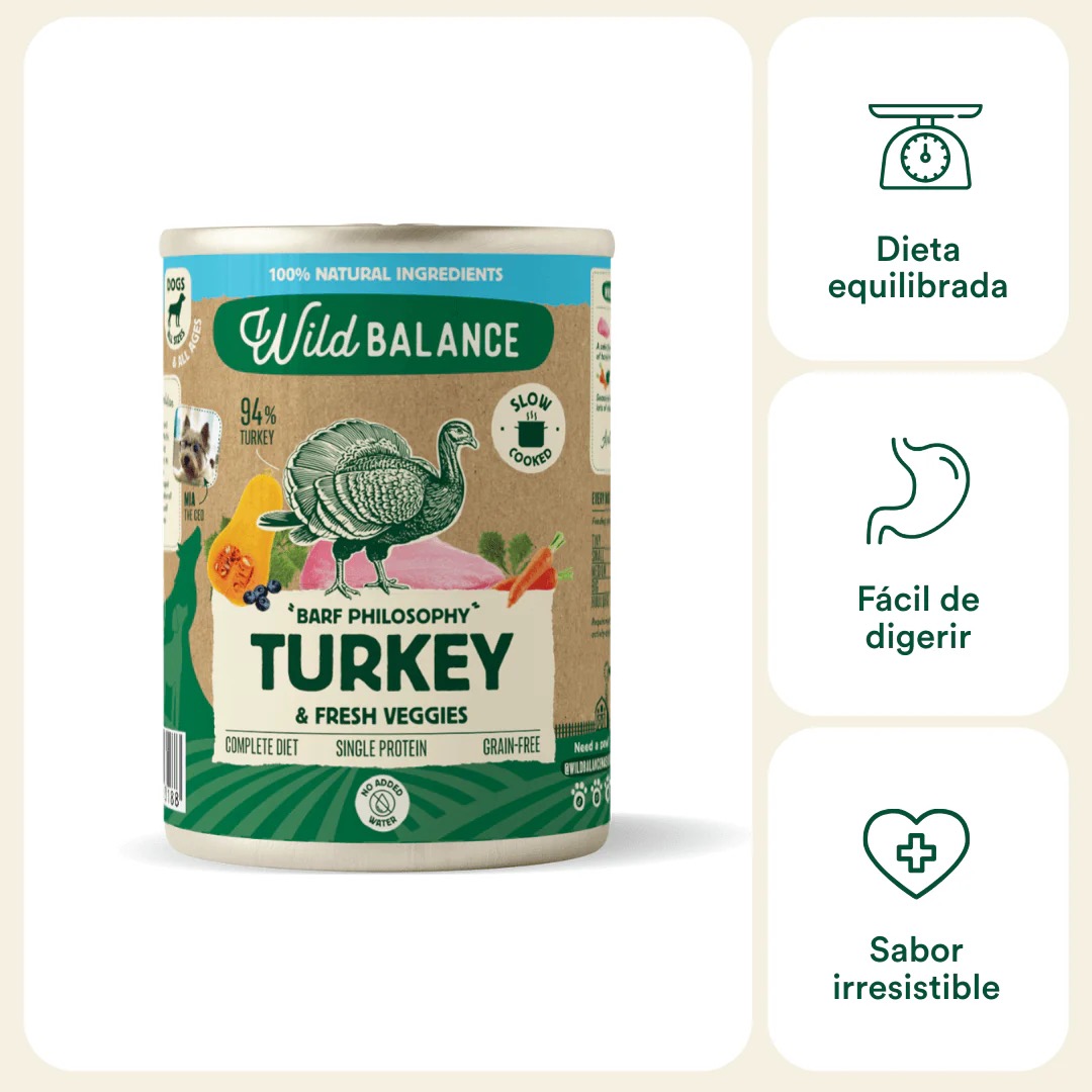 Lata de Pavo para perros (400gr) - Wild Balance - Imagen 2