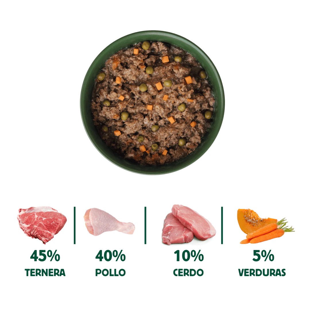 Lata de Ragut tradicional de Ternera y Pollo para perros (400gr) - Wild Balance - Imagen 3