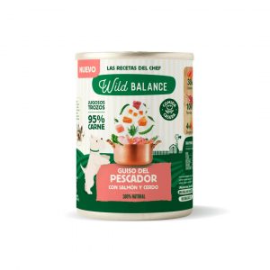 Lata Guiso del Pescador con Salmón y Cerdo para perros (400gr) - Wild Balance
