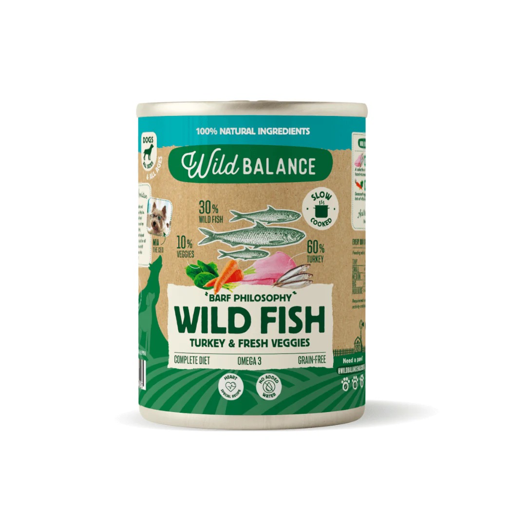 Lata de Pescado y Pavo para perros (400gr) - Wild Balance