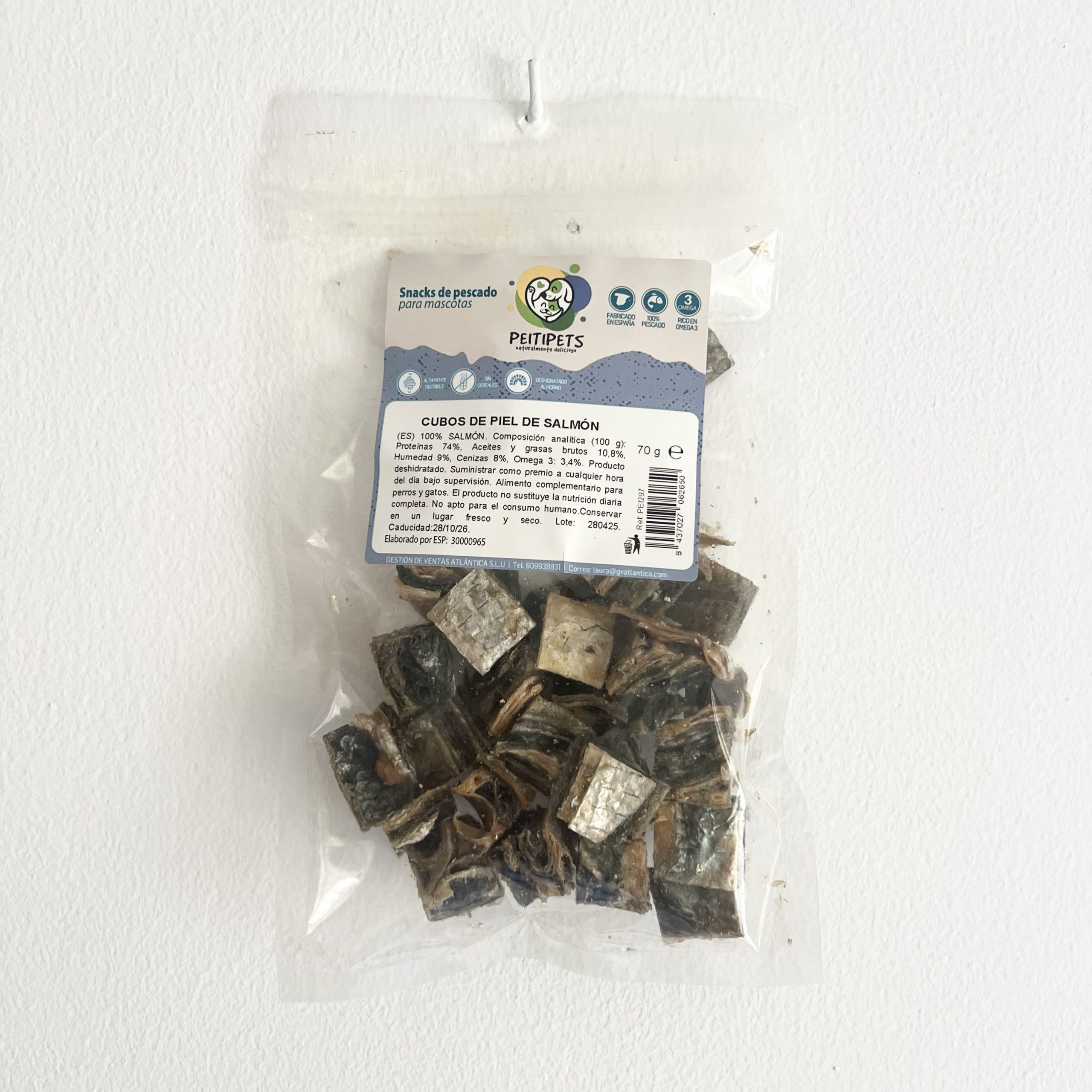 Cubos de Piel de Salmón - 70g