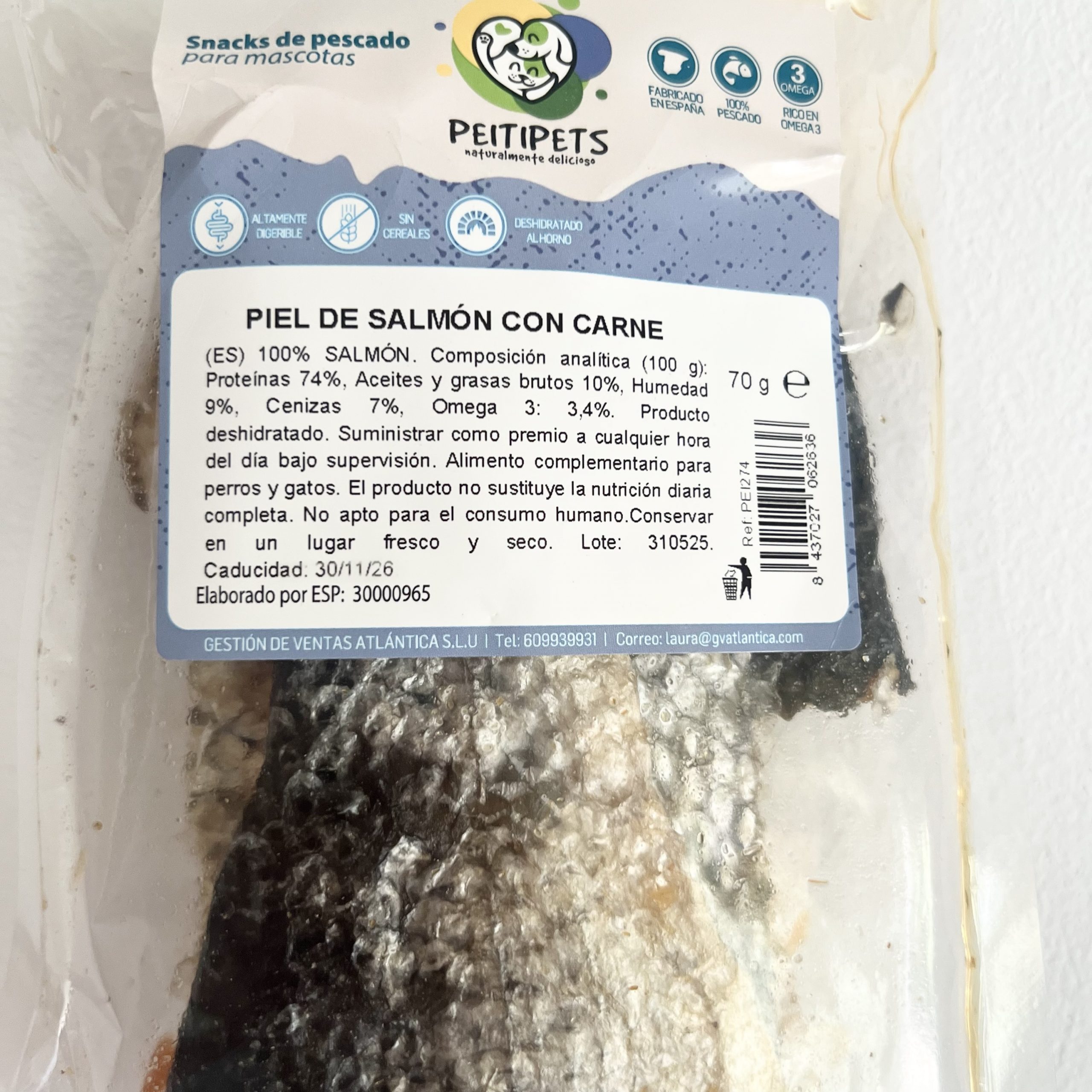 Piel de Salmón con Carne - 70g - Imagen 2